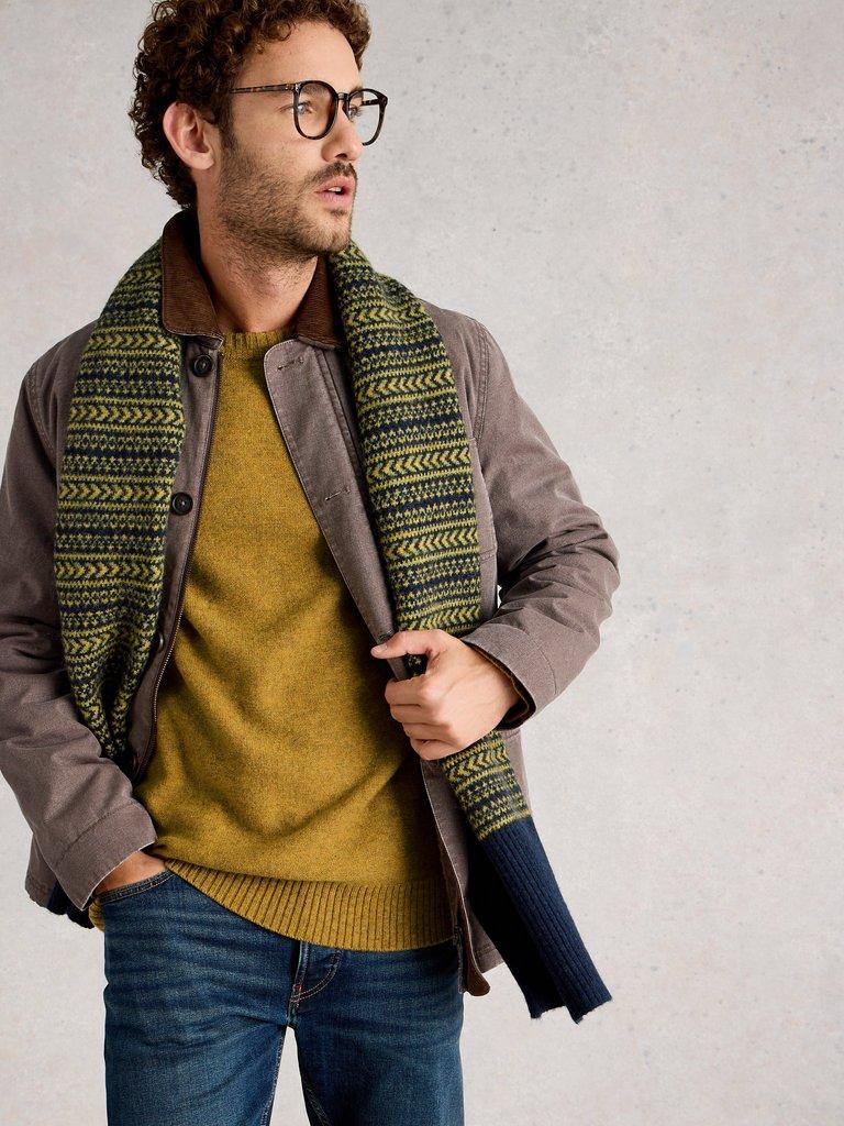 Milton Lambswool Crew in MID YELLOW - LIFESTYLE