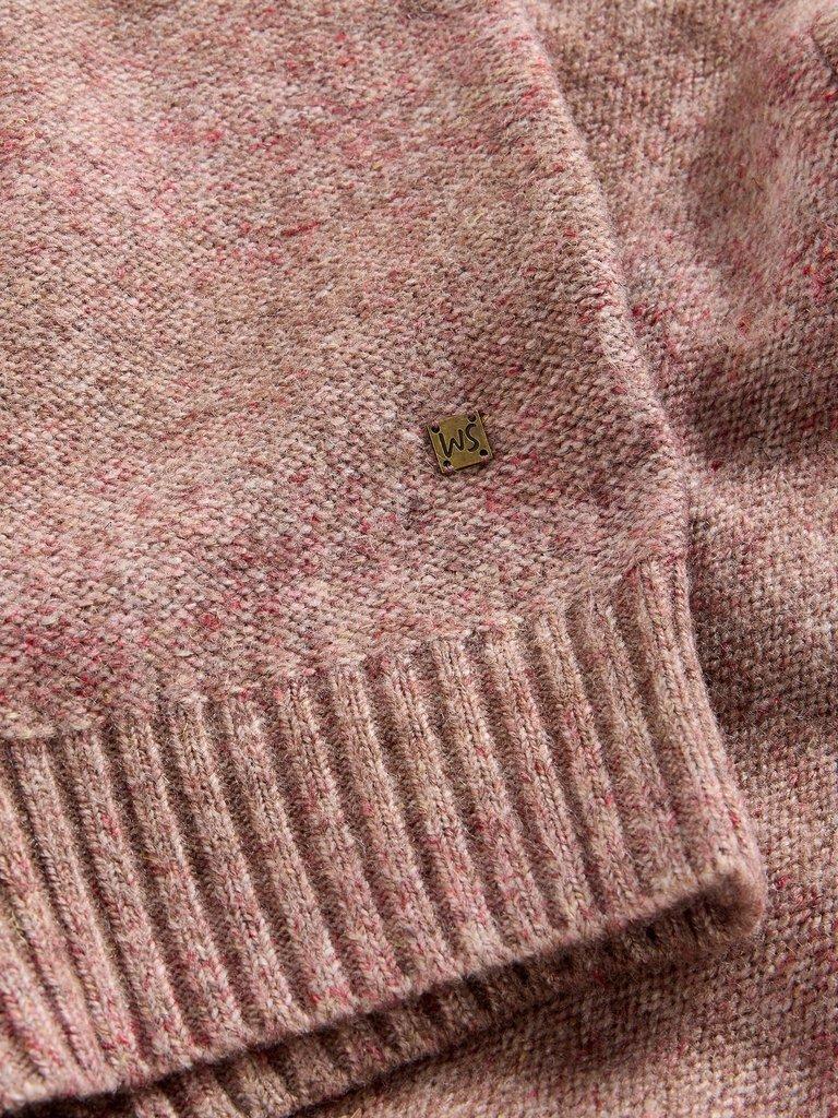 Ombre Crew Neck in MID PINK - FLAT DETAIL