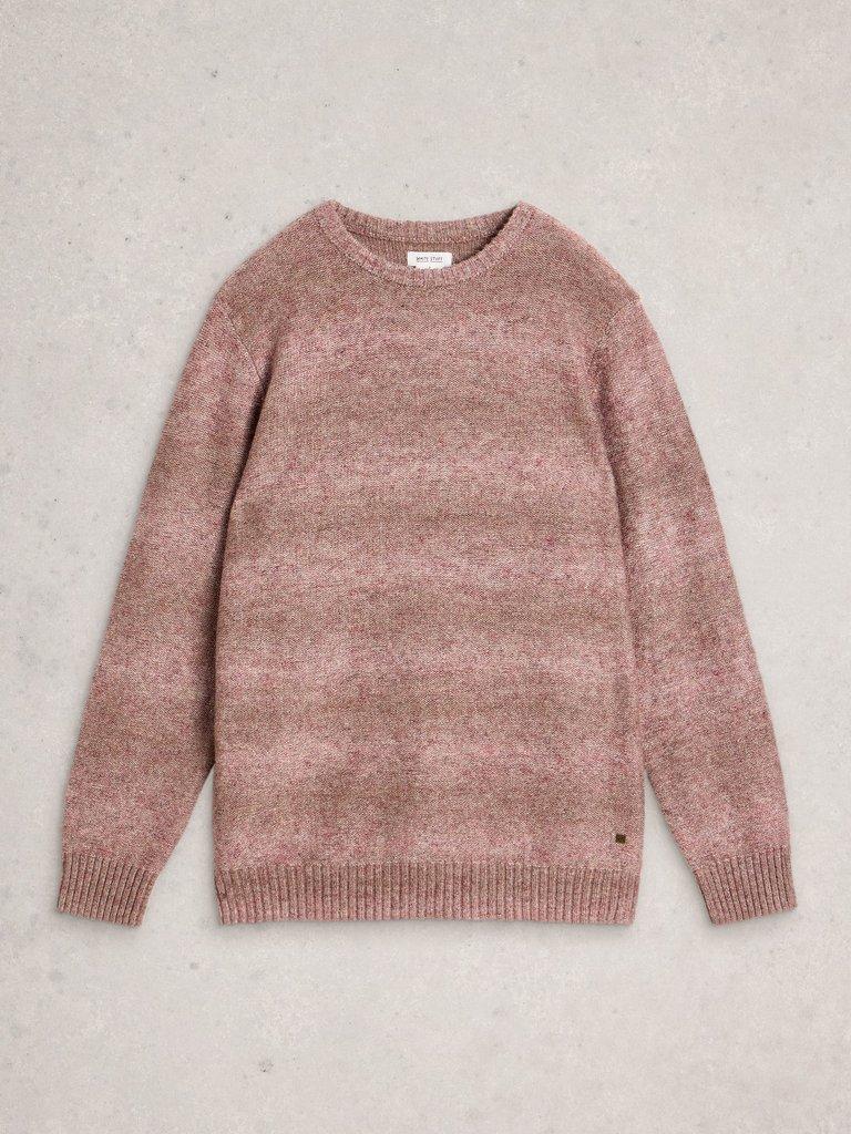 Ombre Crew Neck in MID PINK - FLAT FRONT