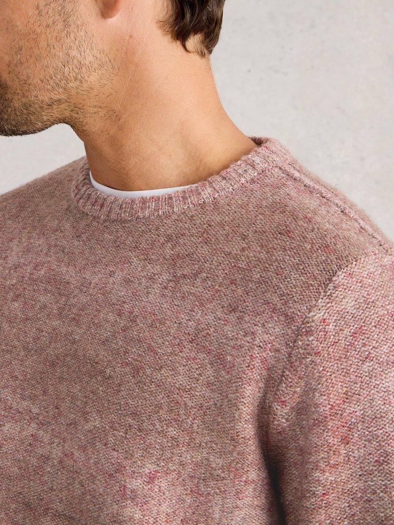 Ombre Crew Neck in MID PINK - MODEL DETAIL