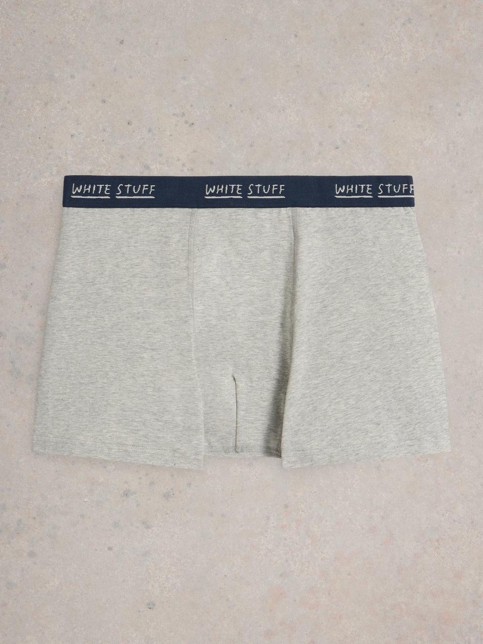 Hove 2pk Boxers Print  Plain in BLK PR - FLAT BACK