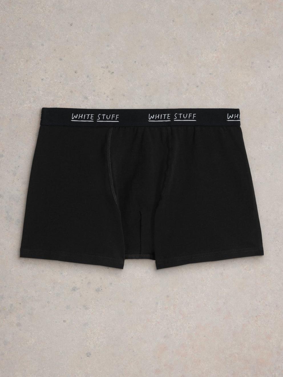 Hove 2pk Boxers Print  Plain in GREY PR - FLAT BACK
