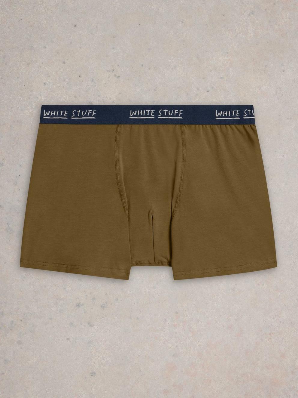 Hove 2pk Boxers Print  Plain in NAVY PR - FLAT BACK
