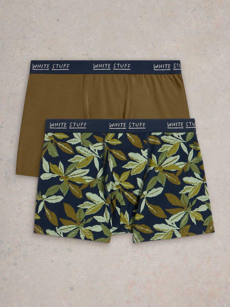 Hove 2pk Boxers Print  Plain in NAVY PR - FLAT DETAIL