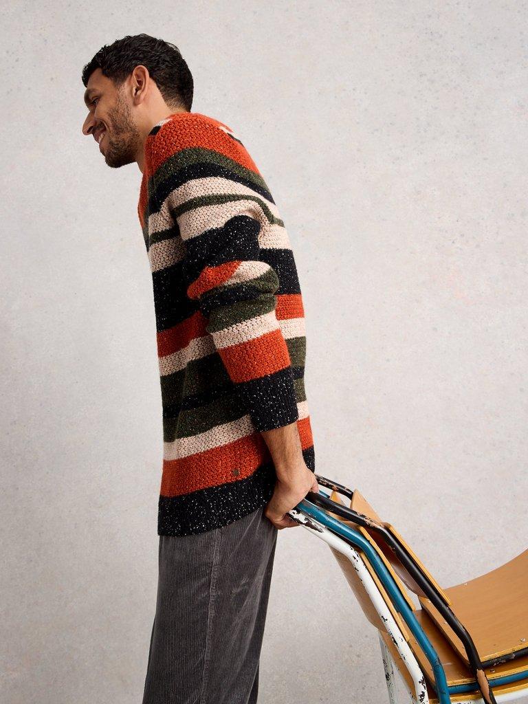 Berkley Crew Neck Stripe in ORANGE MLT - LIFESTYLE