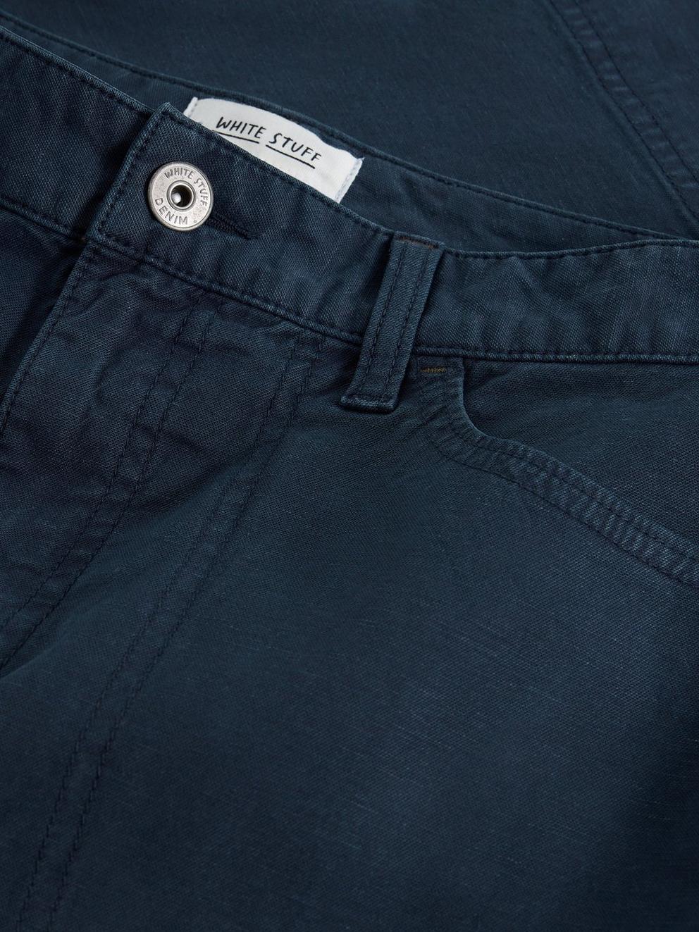 Tia Chino Skirt in DARK NAVY - FLAT DETAIL