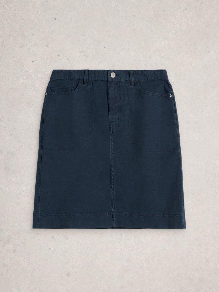 Tia Chino Skirt in DARK NAVY - FLAT FRONT