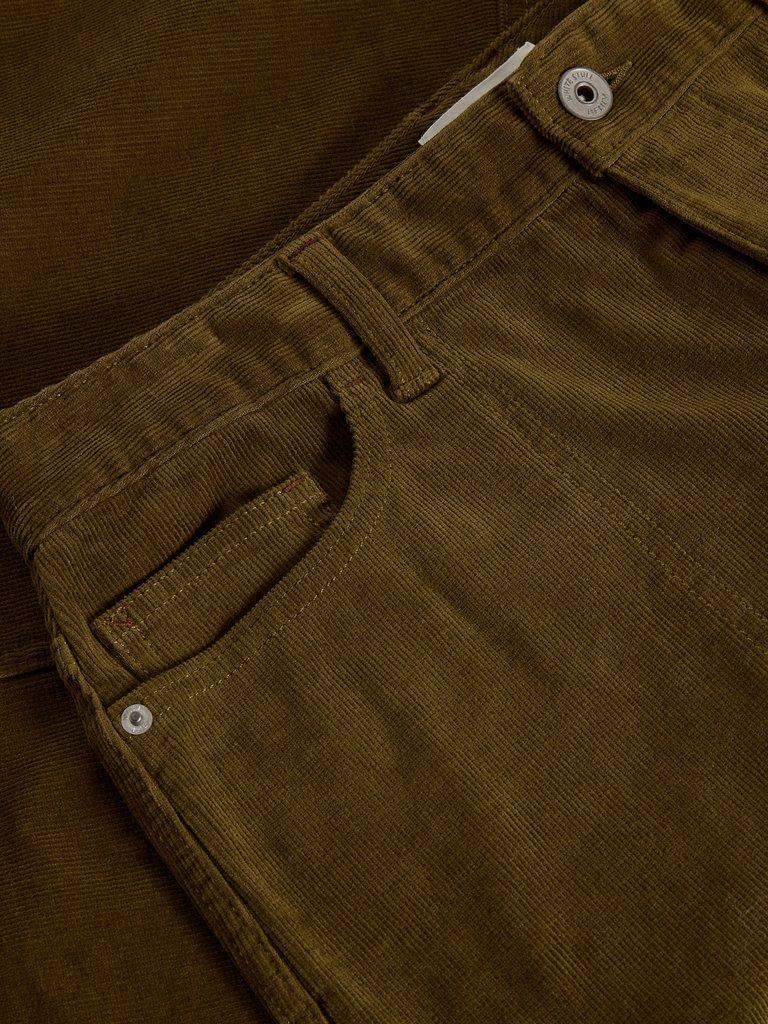 Tia Cord Skirt in KHAKI GRN - FLAT DETAIL