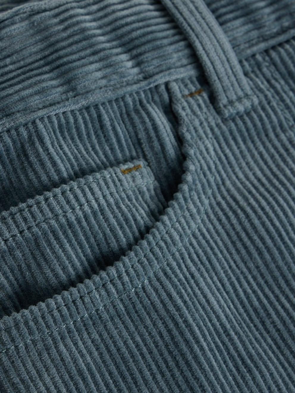 Tia Cord Knee Length Skirt in DUS BLUE - FLAT DETAIL