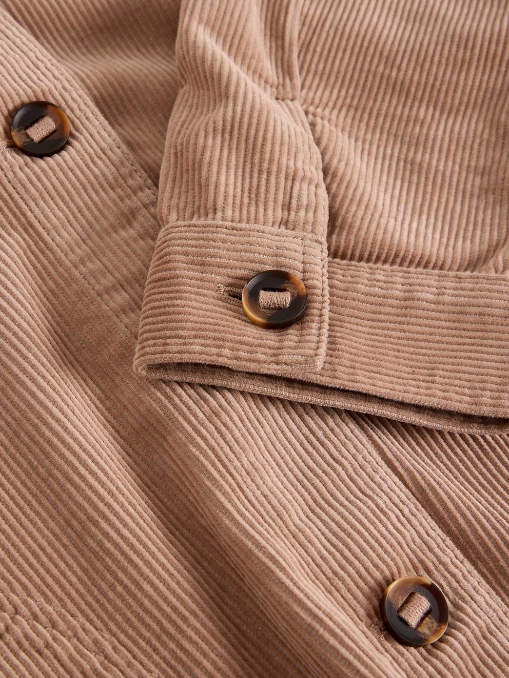 Eden Cord Jacket in LGT NAT - FLAT DETAIL