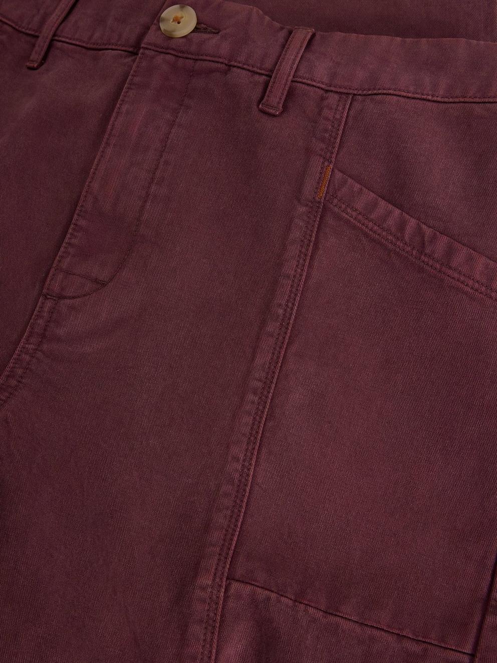 Thea Trouser in DK PLUM - FLAT DETAIL