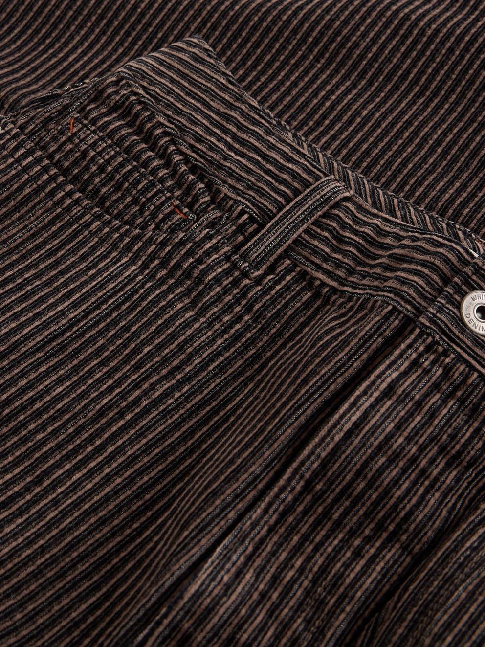 Tia Crop Cord Wide Leg in BLK MLT - FLAT DETAIL