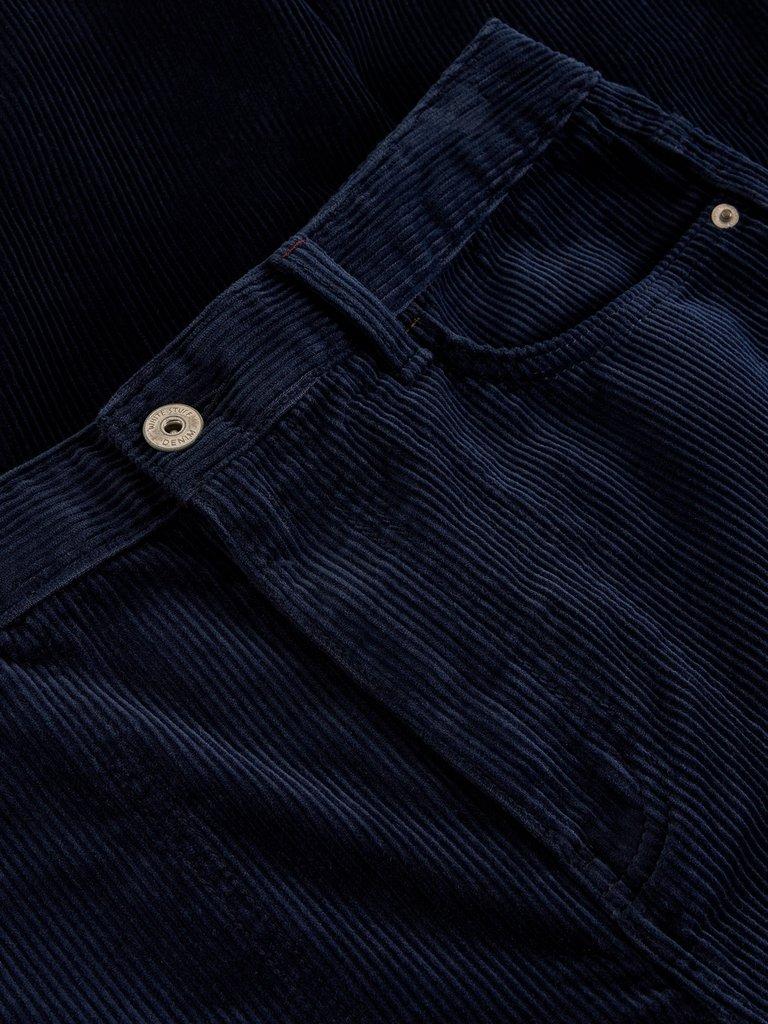 Tia Cord Wide Leg Crop in DARK NAVY - FLAT DETAIL