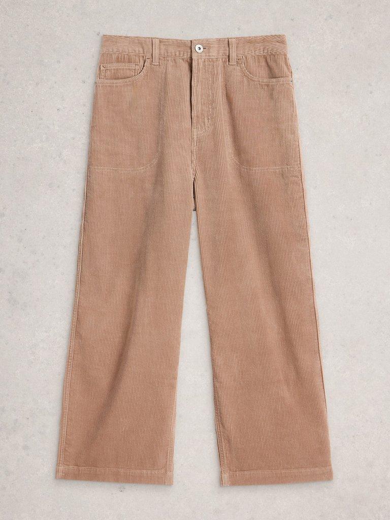 Tia Cord Wide Leg Crop in LGT NAT - FLAT FRONT