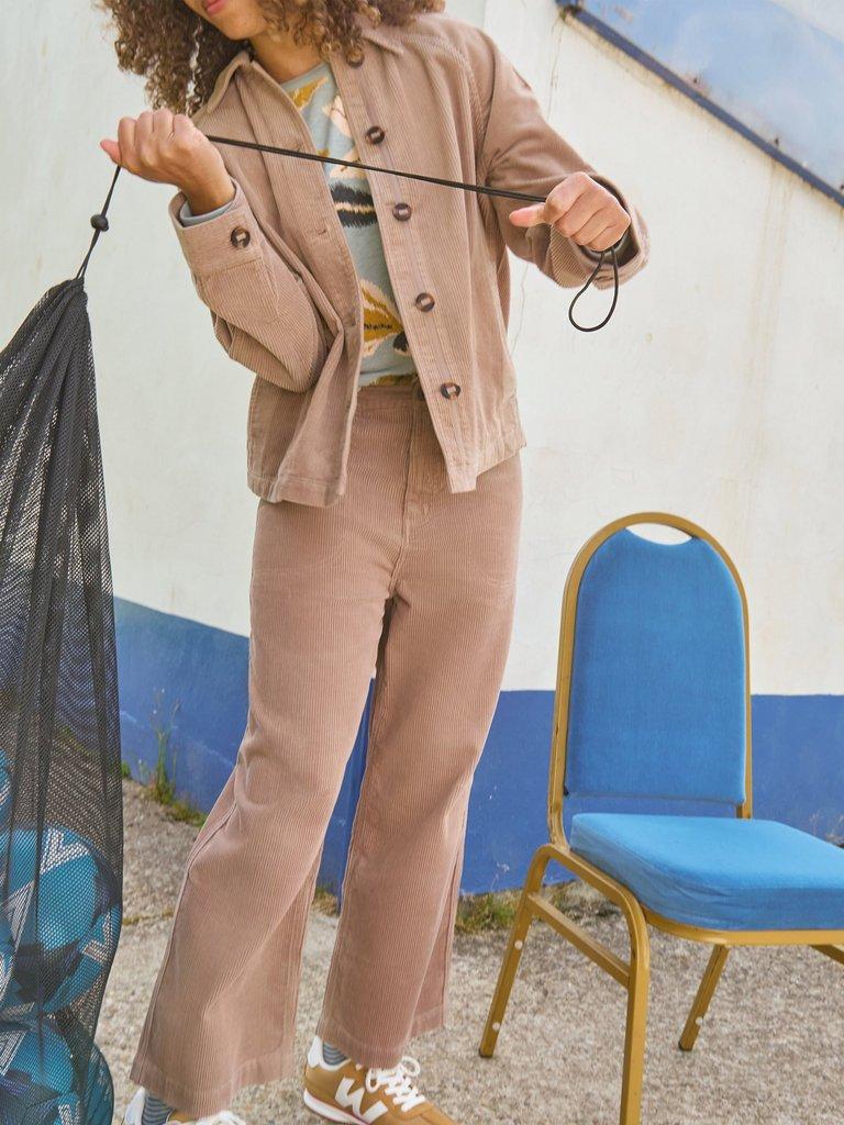 Tia Cord Wide Leg Crop in LGT NAT - MIXED