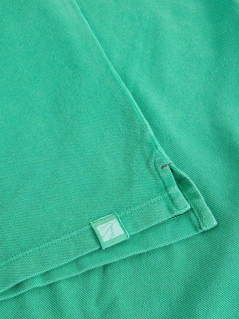 Utility Short Sleeve Polo in BRT GREEN - FLAT DETAIL