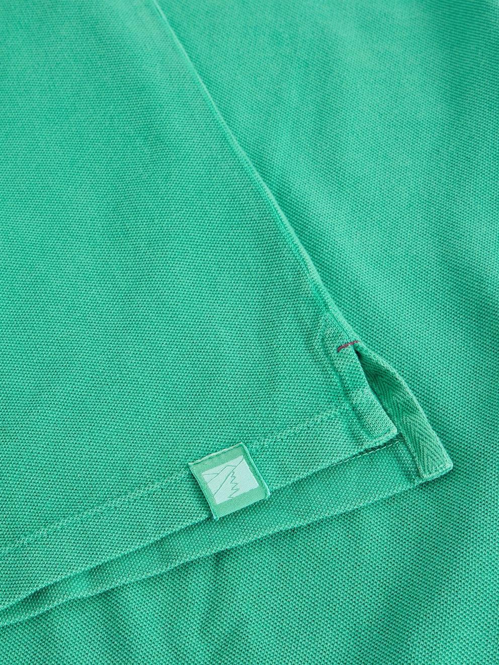 Utility Short Sleeve Polo in BRT GREEN - FLAT DETAIL