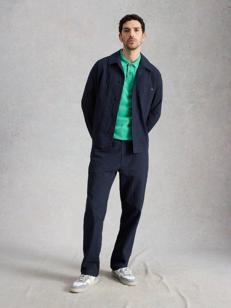 Utility Short Sleeve Polo in BRT GREEN - MODEL FRONT