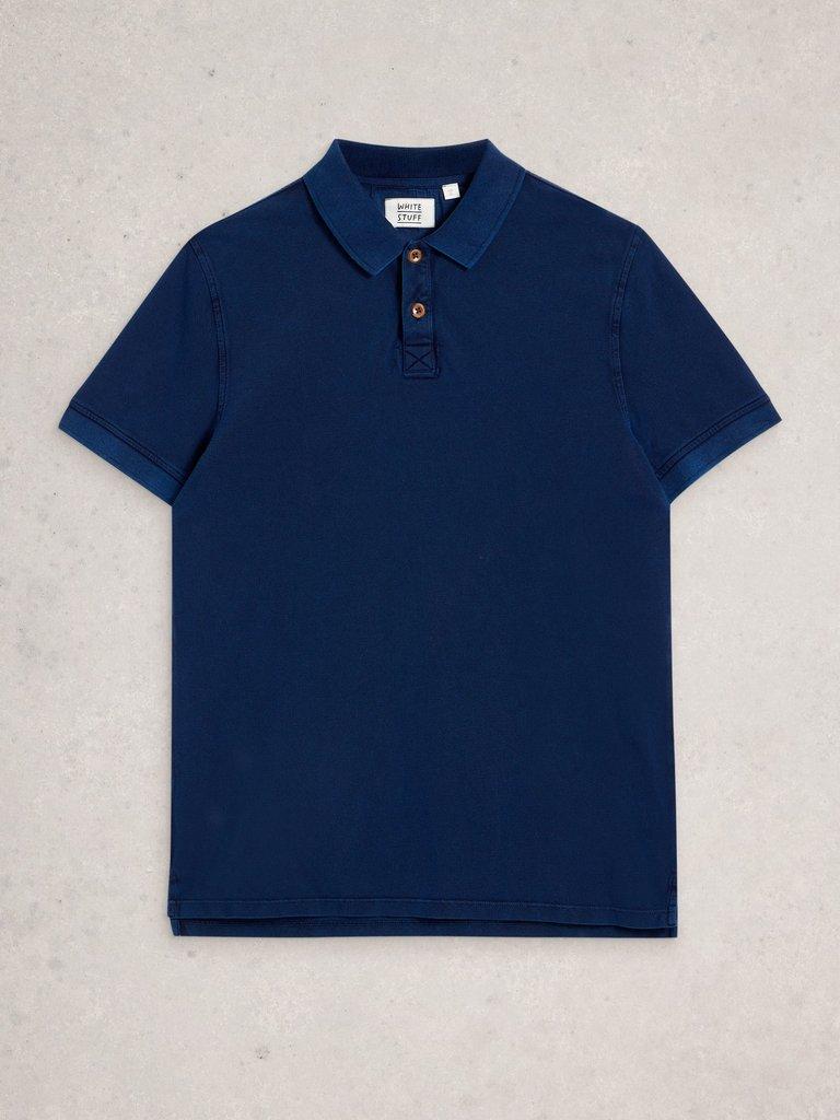 Utility Short Sleeve Polo in DEEP BLUE - FLAT FRONT