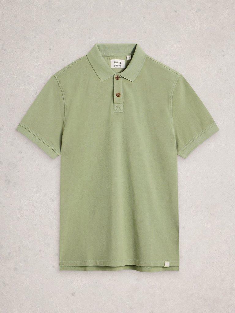 Utility Short Sleeve Polo in LGT GREEN - FLAT FRONT