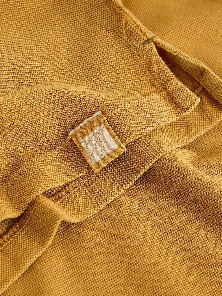 Utility Short Sleeve Polo in MID TAN - FLAT DETAIL