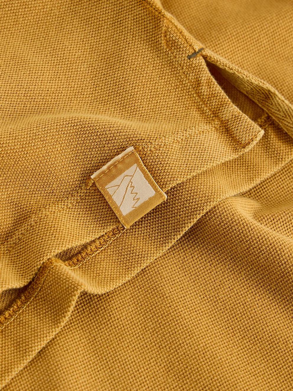 Utility Short Sleeve Polo in MID TAN - FLAT DETAIL