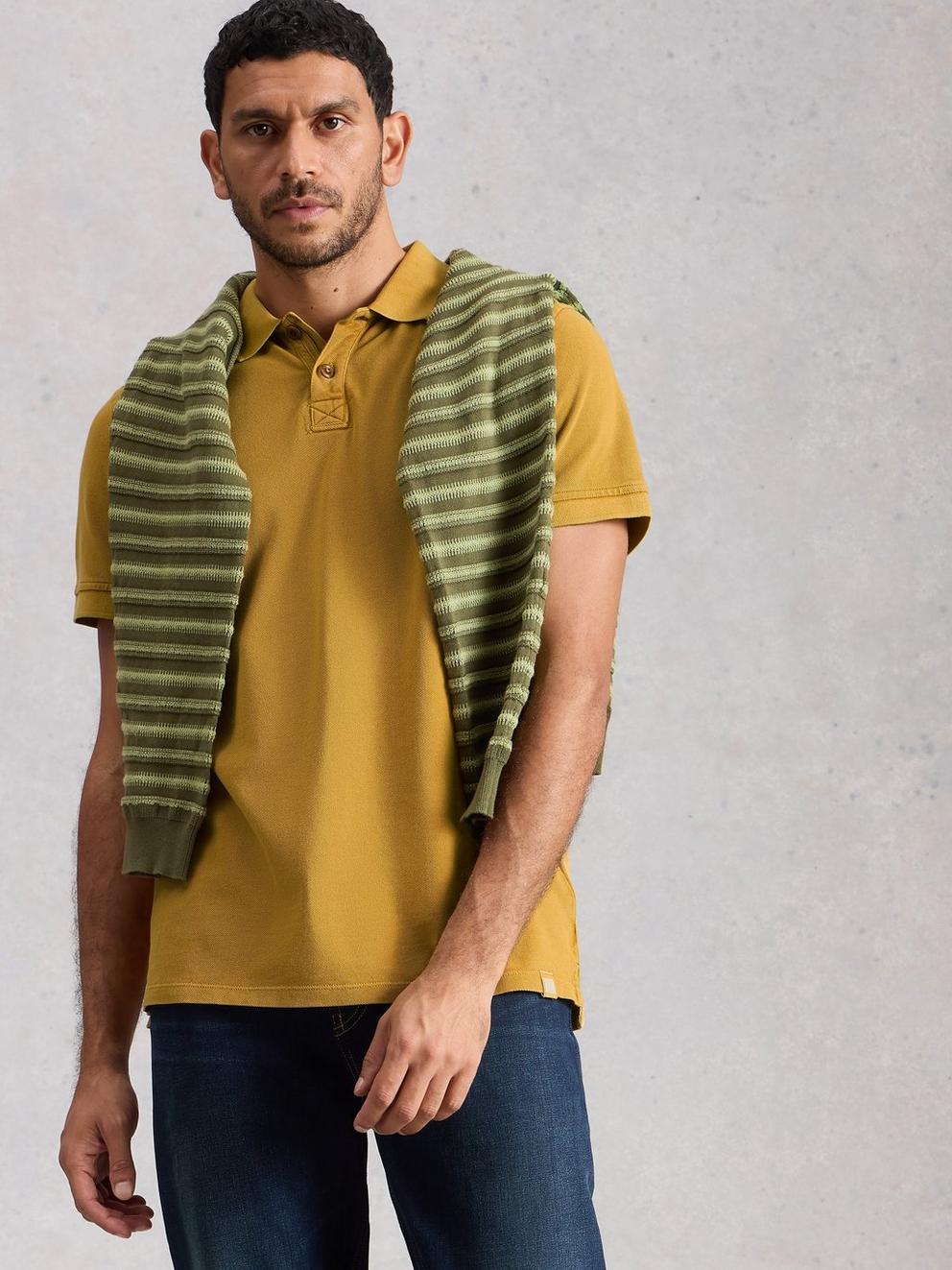 Utility Short Sleeve Polo in MID TAN - LIFESTYLE