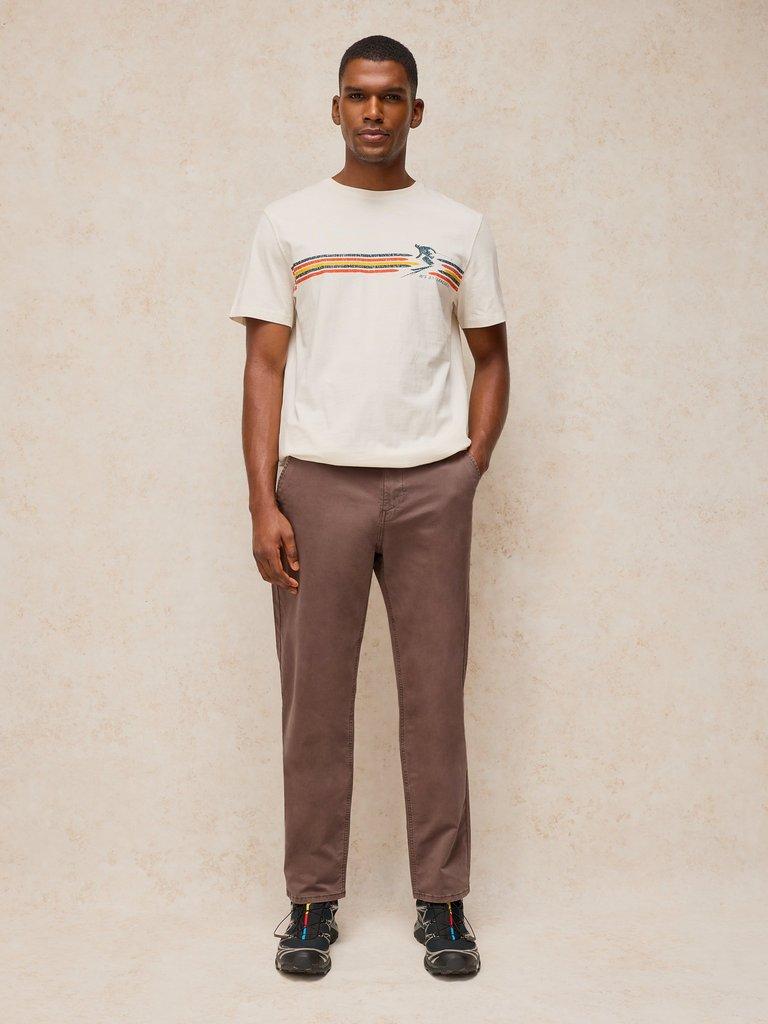 Sutton Organic Slim Chino in DK BROWN - LIFESTYLE