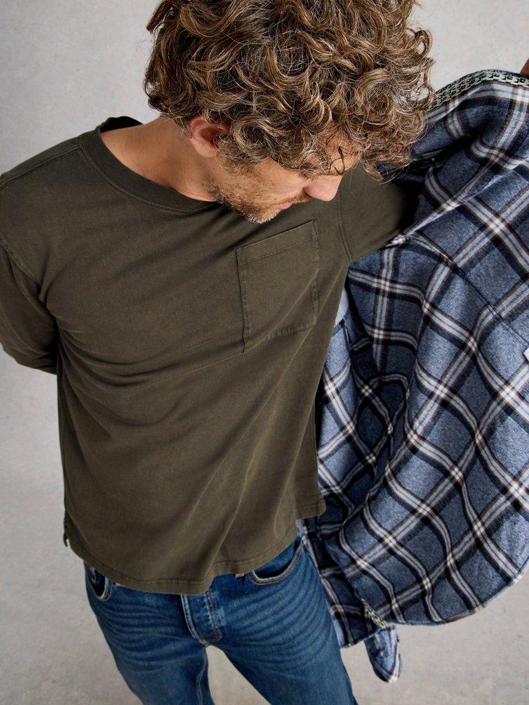 Accleton Crew Neck Tee in KHAKI GRN - LIFESTYLE