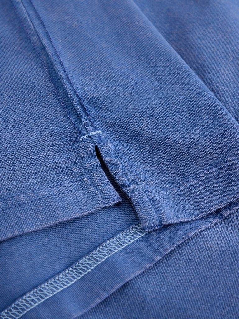 Accleton Crew Neck Tee in MID BLUE - FLAT DETAIL