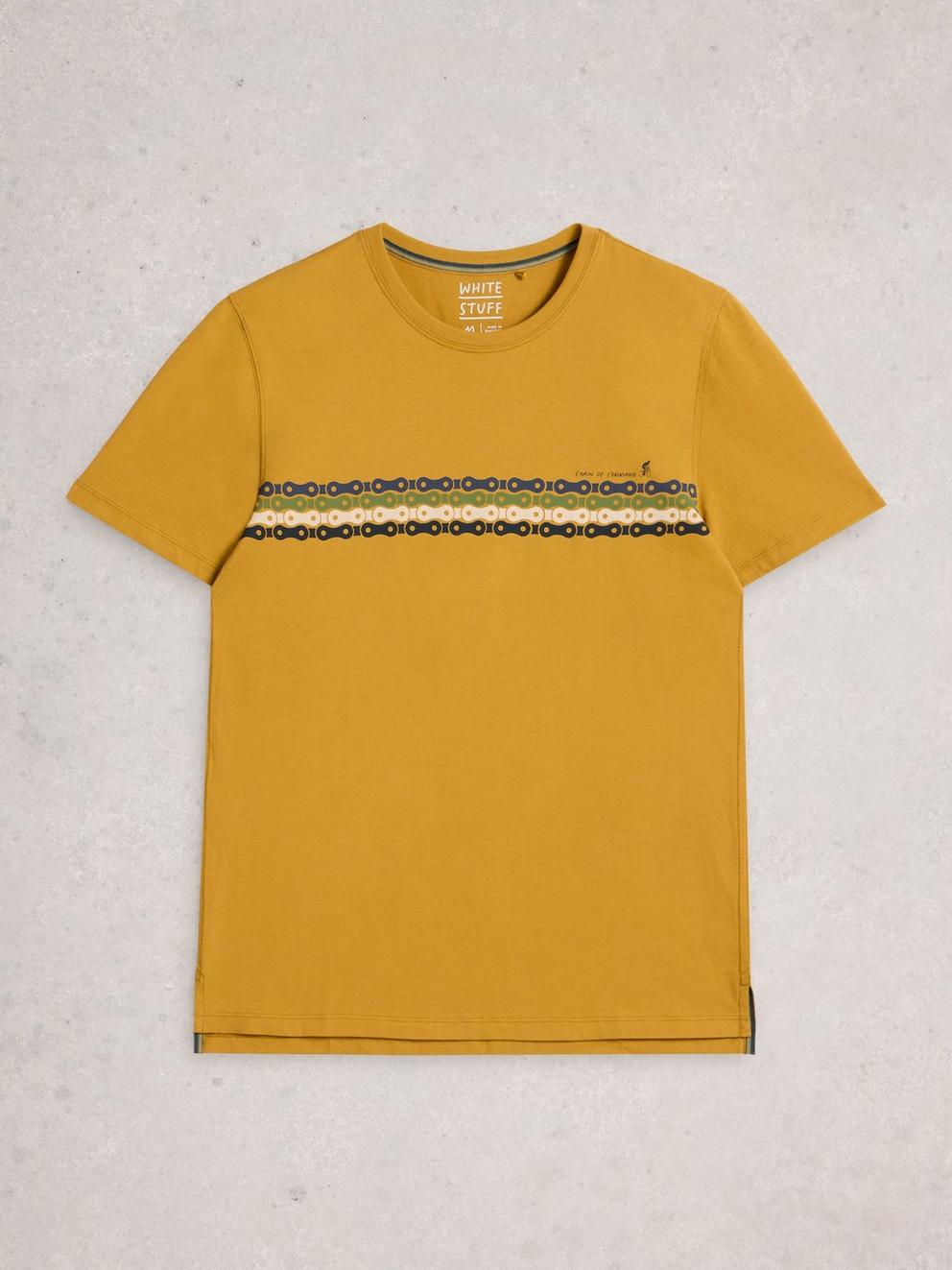 Abersoch Graphic Bike Chain in YELLOW PR - FLAT FRONT