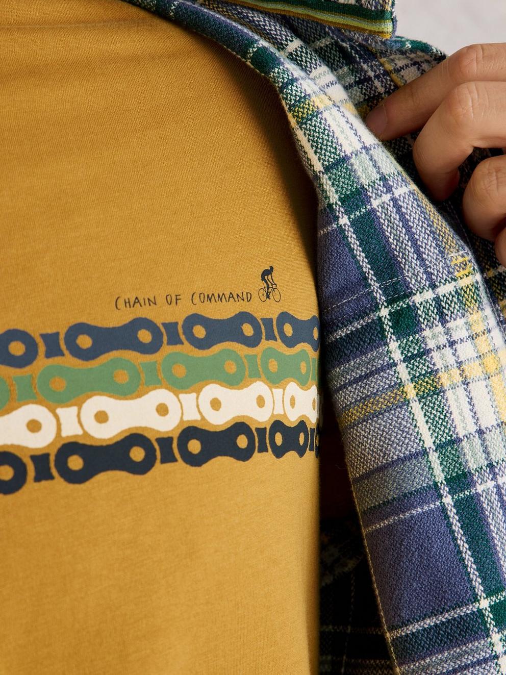 Abersoch Graphic Bike Chain in YELLOW PR - MODEL DETAIL