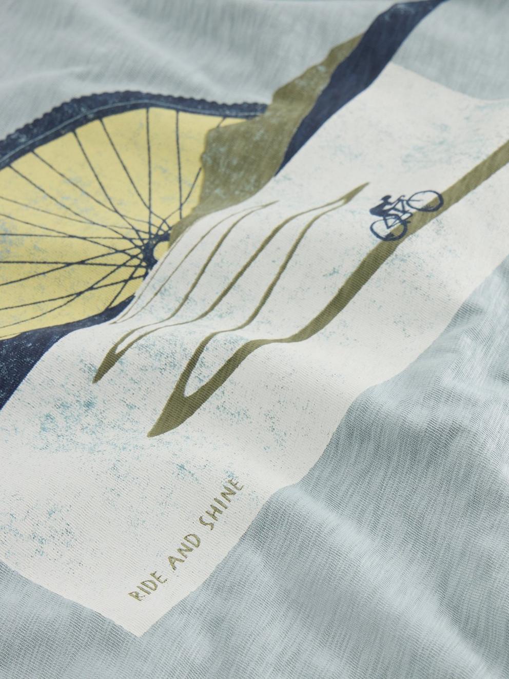 Abersoch Graphic Bike Sun in BLUE PR - FLAT DETAIL