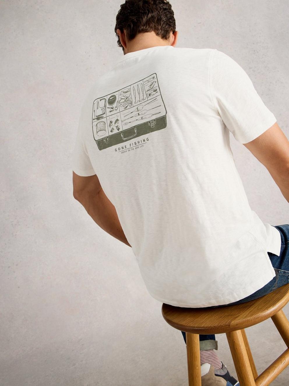 Abersoch Graphic Gone Fishing in WHITE PR - LIFESTYLE