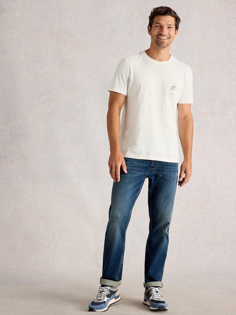 Abersoch Graphic Gone Fishing in WHITE PR - MODEL FRONT