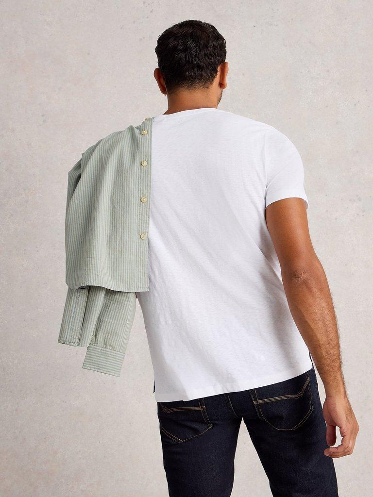 Abersoch Graphic Stamp in WHITE PR - MODEL BACK