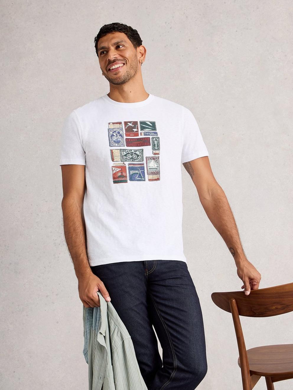 Abersoch Graphic Stamp in WHITE PR - MODEL DETAIL