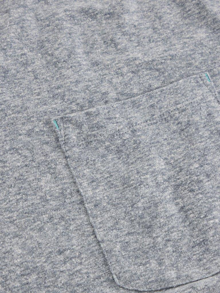 Horsham Heather Tee in GREY MARL - FLAT DETAIL