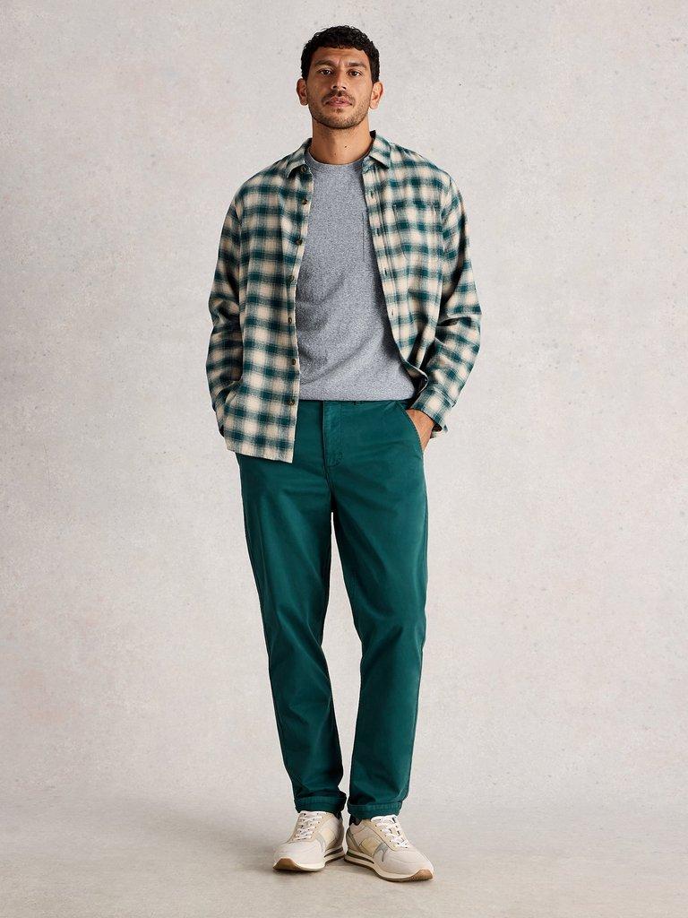 Horsham Heather Tee in GREY MARL - MODEL FRONT