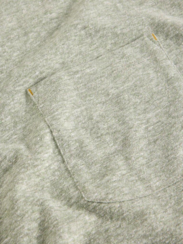 Horsham Heather Tee in LGT GREEN - FLAT DETAIL