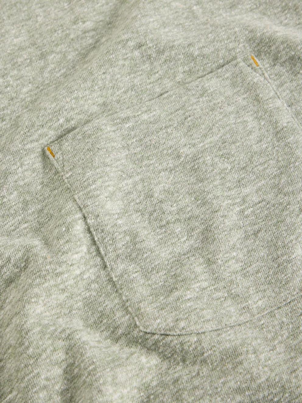 Horsham Heather Tee in LGT GREEN - FLAT DETAIL