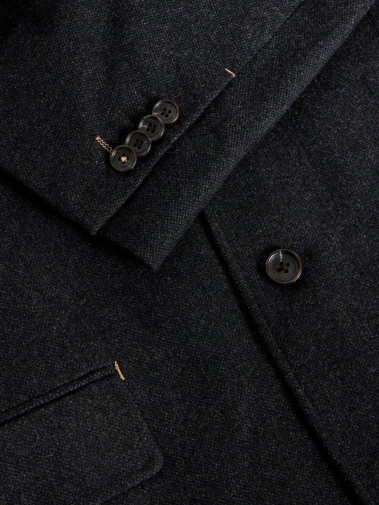 Wool Blend Blazer in CHARC GREY - FLAT DETAIL