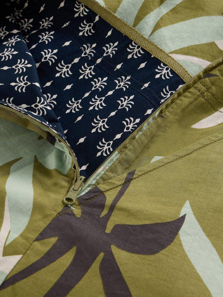 Nell Knee Length Reversible Skirt in NAVY MULTI - FLAT DETAIL