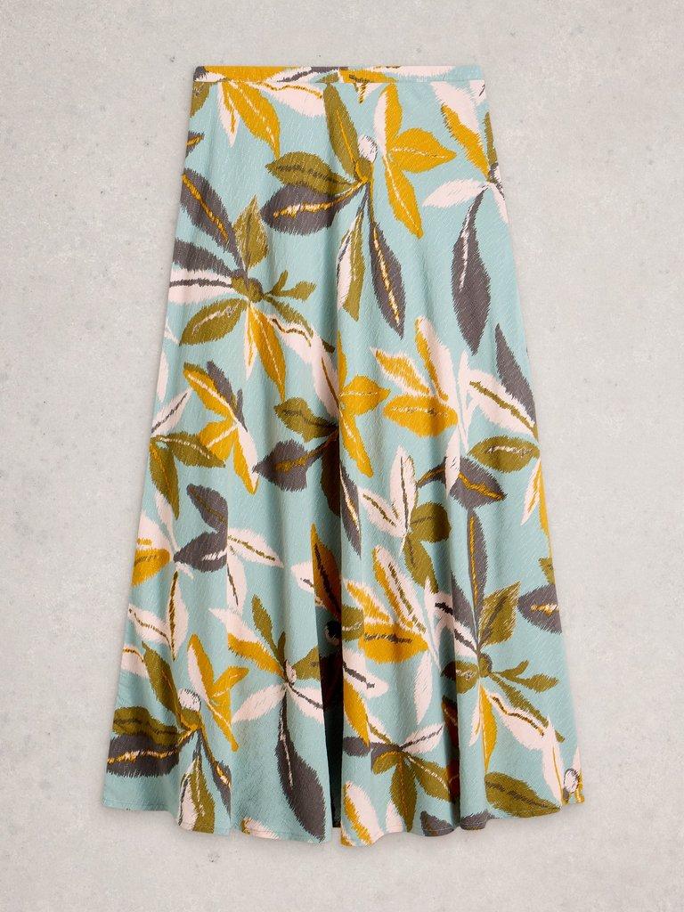 Maxi Hope Bias Cut Skirt in BLUE MLT - FLAT FRONT