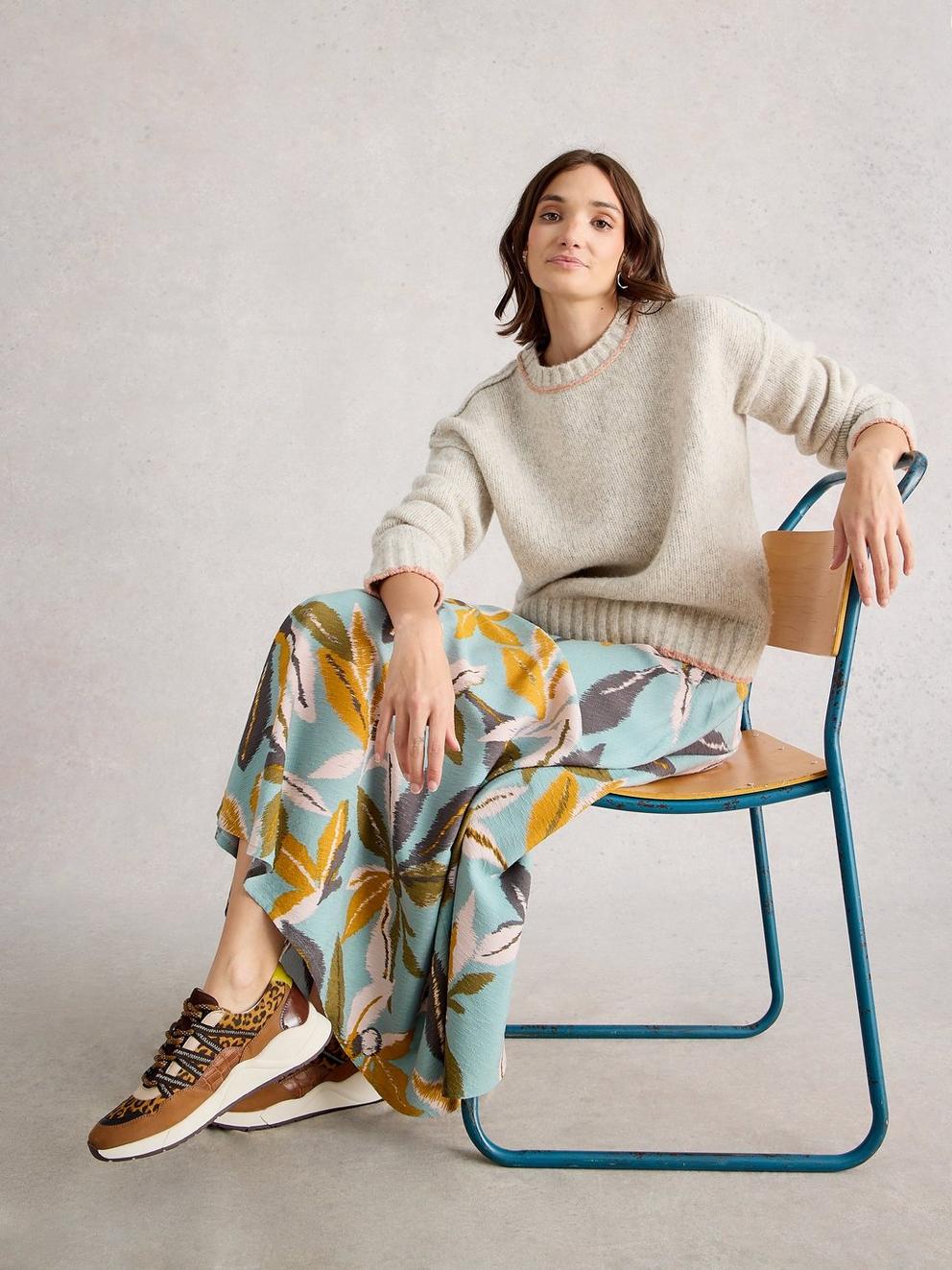 Maxi Hope Bias Cut Skirt in BLUE MLT - LIFESTYLE