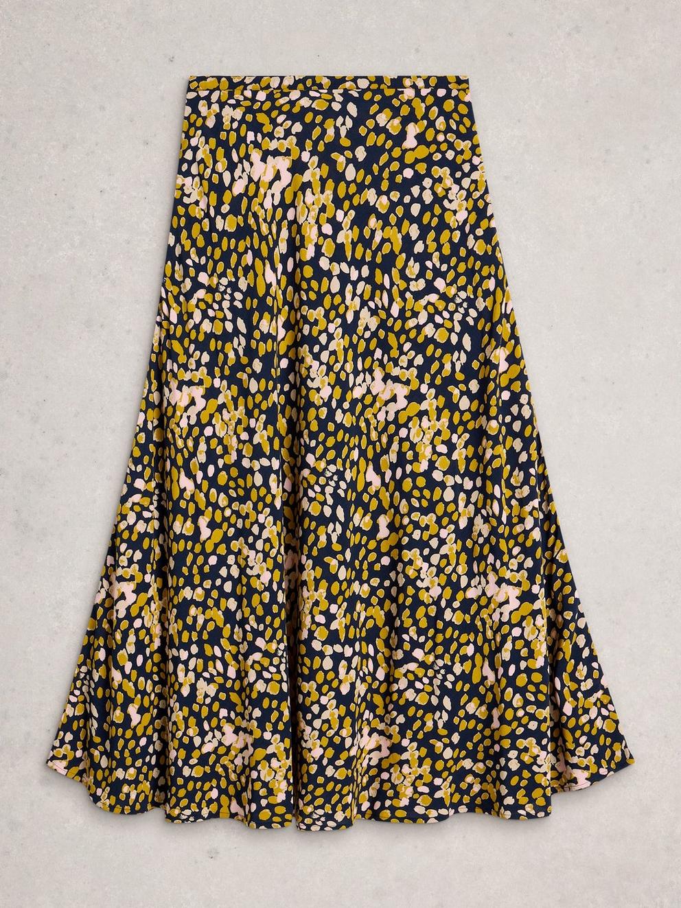 Maxi Hope Bias Cut Skirt in CHART MLT - FLAT FRONT