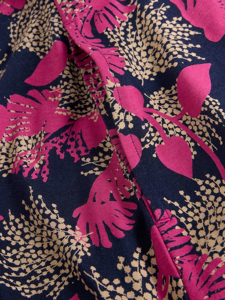 Madeline Jersey Crew Neck Dress in PINK MLT - FLAT DETAIL