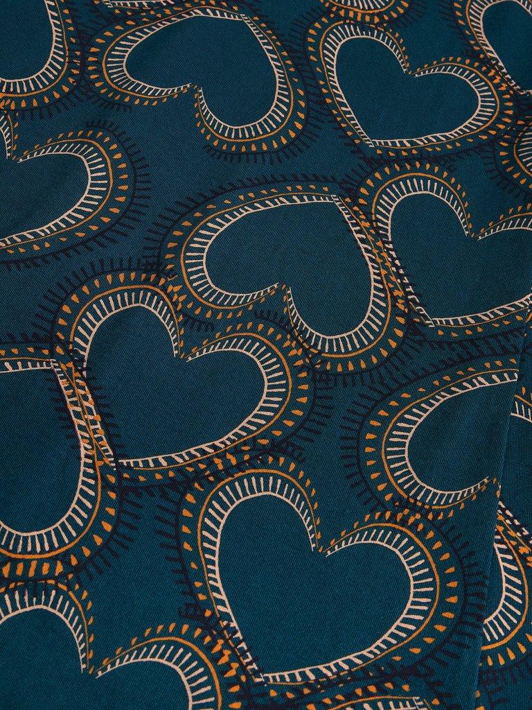 Madeline Jersey Crew Neck Dress in TEAL MLT - FLAT DETAIL