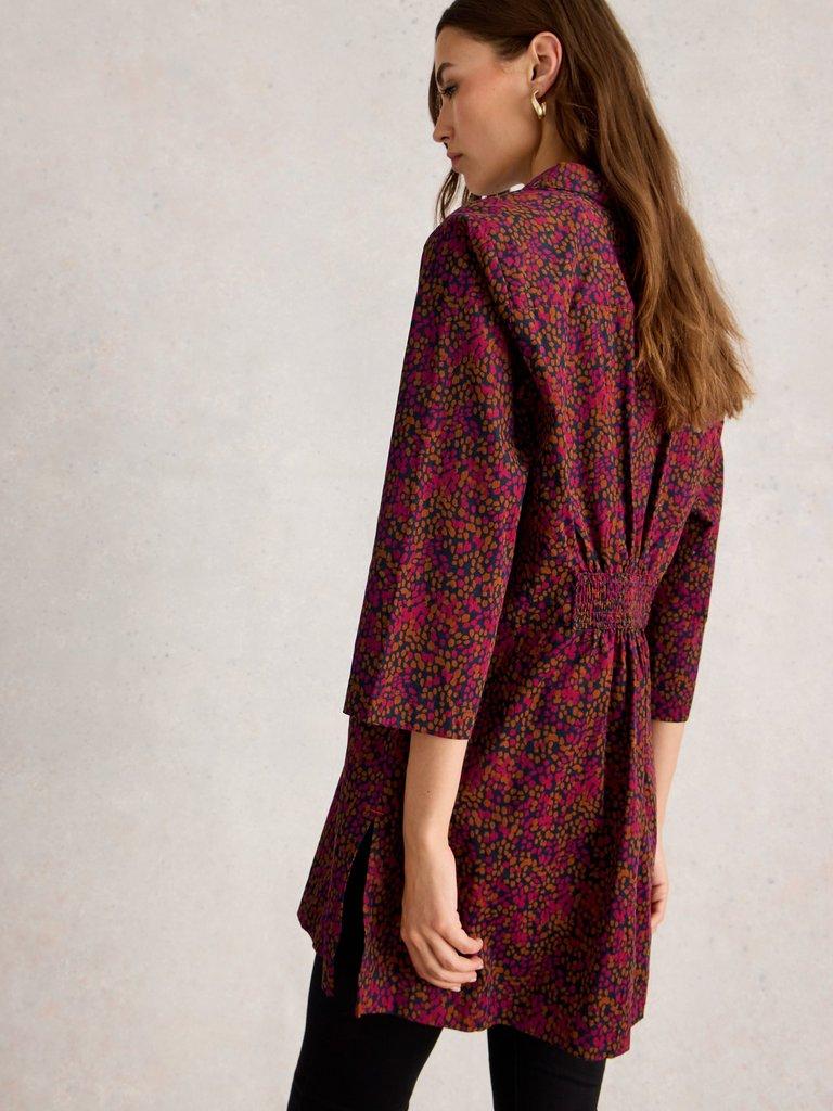 Blake Cord Tunic in PINK MLT - MODEL BACK