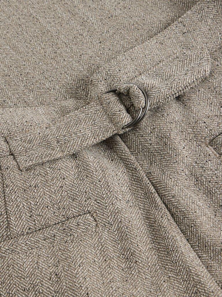 Sasha Wide Leg Tweedy Trouser in GREY MLT - FLAT DETAIL